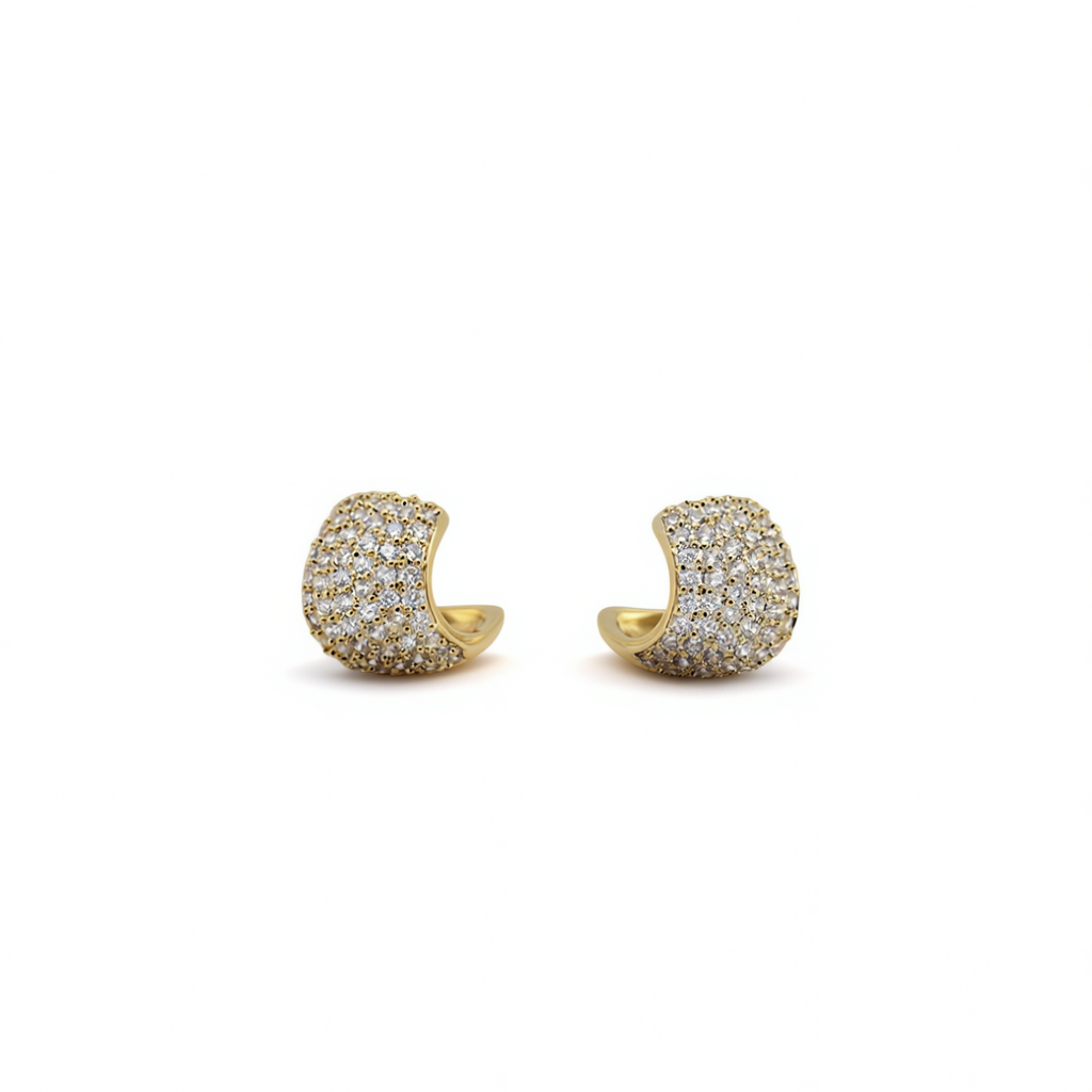 Pavé Huggie Earrings