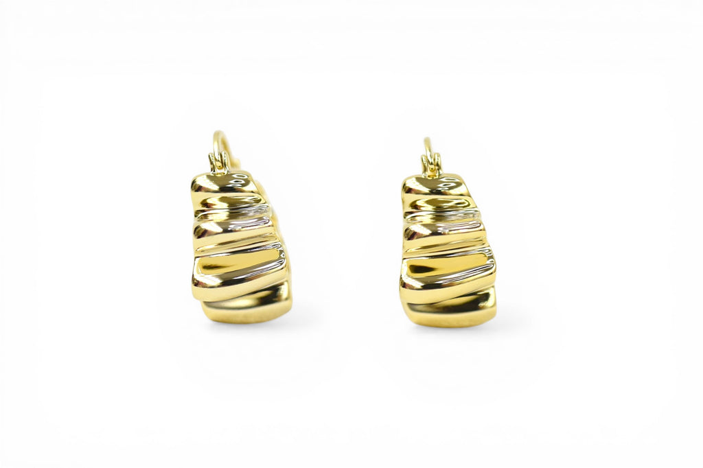 Textured Gold Drop Earrings
