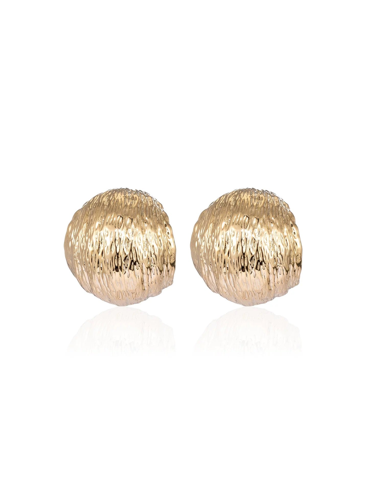 Textured Dome Stud Earrings