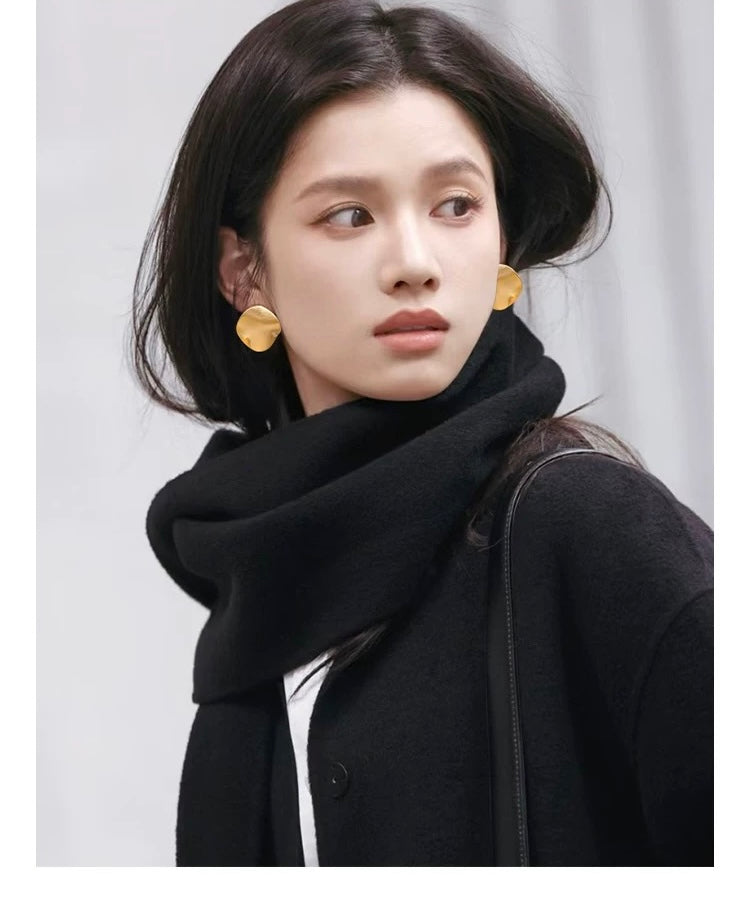 Organic Textured Gold Stud Earrings