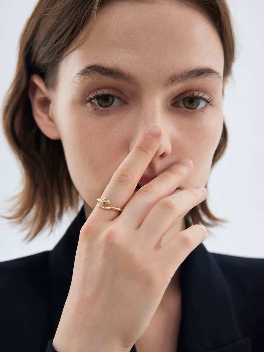Zirconia Snake Wrap Ring