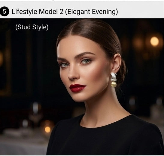 Luna Two-Tone Ball Drop Earrings