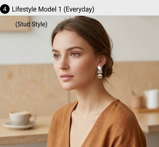 Luna Two-Tone Ball Drop Earrings