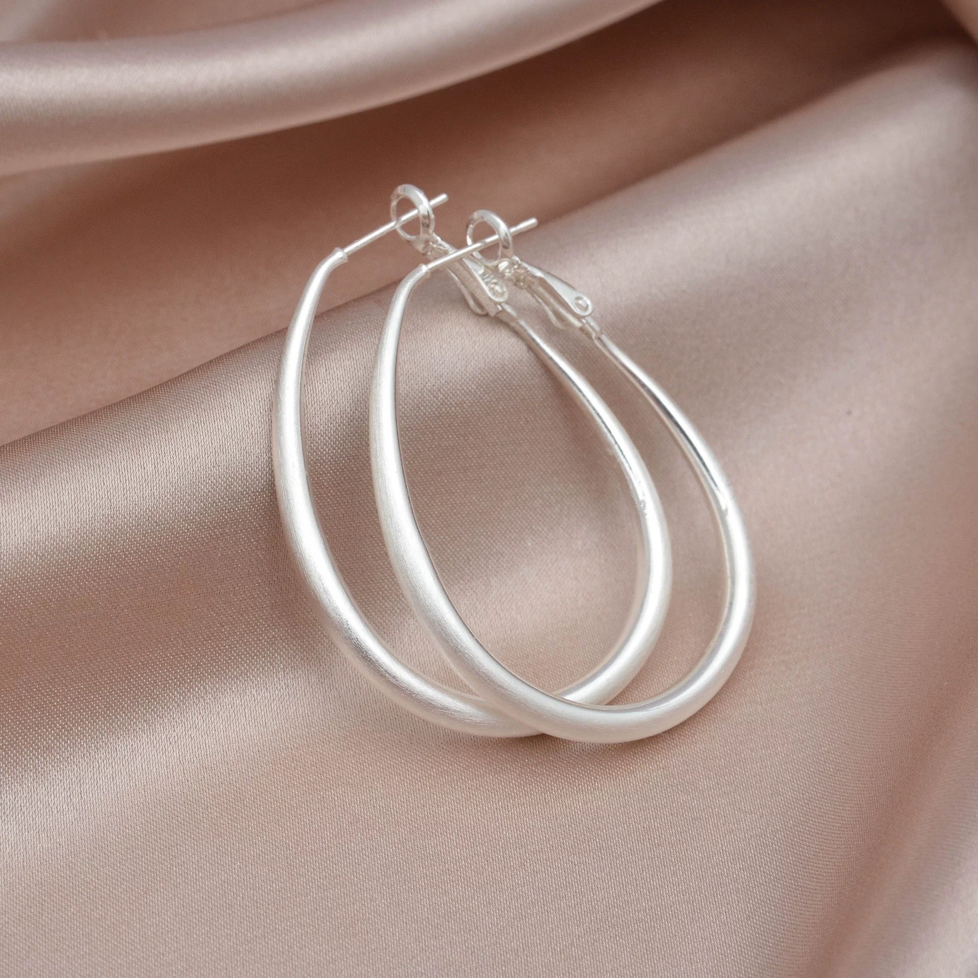 Teardrop Hoop Statement Earrings