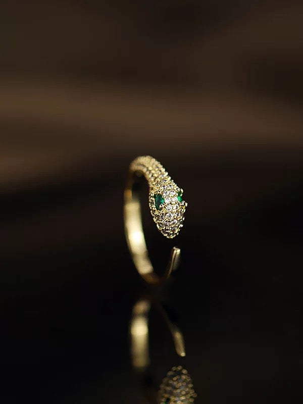 Pavé Snake Open Ring
