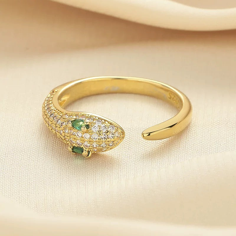 Pavé Snake Open Ring