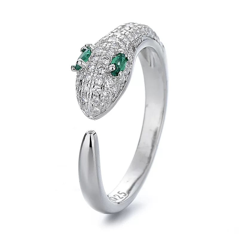 Pavé Snake Open Ring