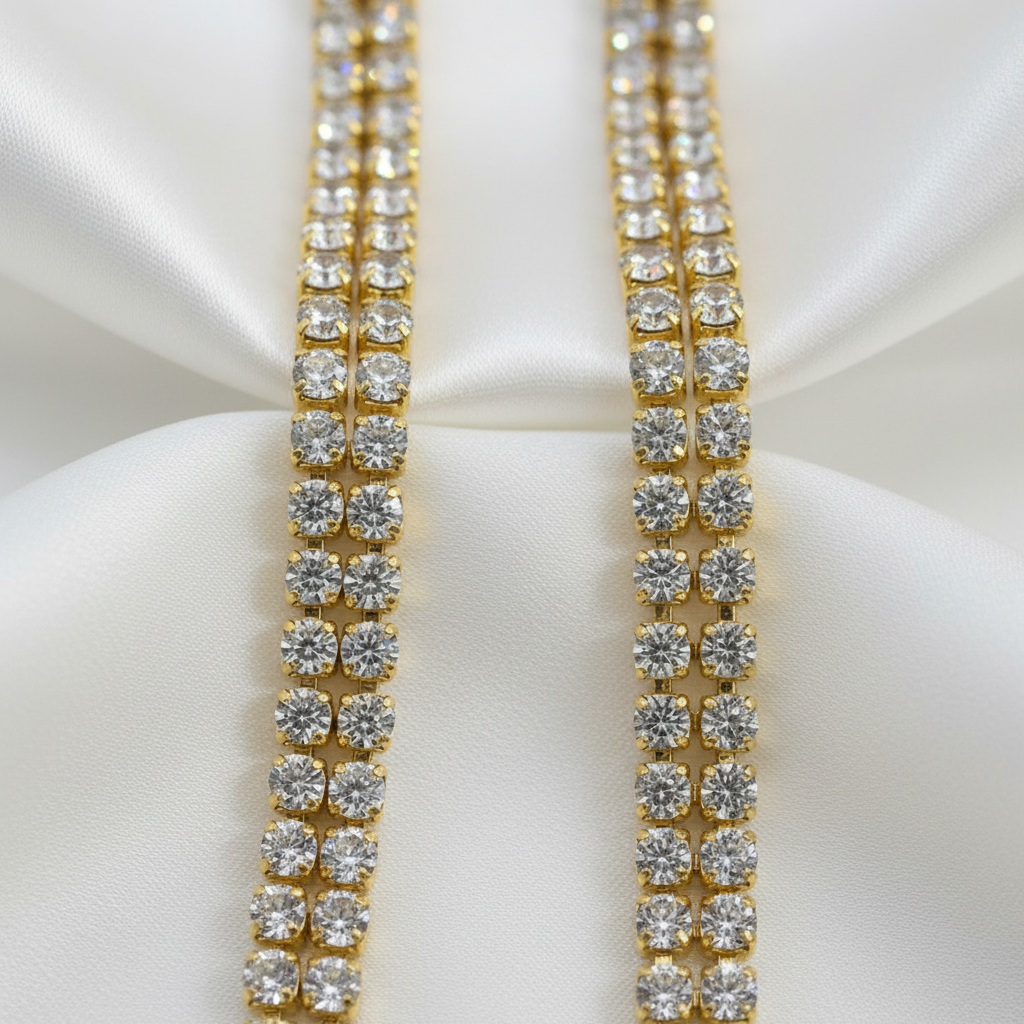 Pavé Linear Drop Earrings